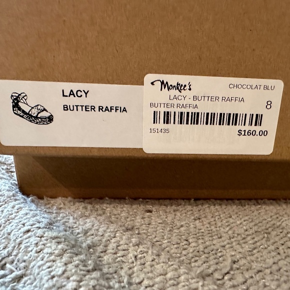 Chocolat blu LACY butter raffia wedge sandal - Picture 3 of 3